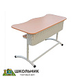 Стол ученический с полкой и экраном