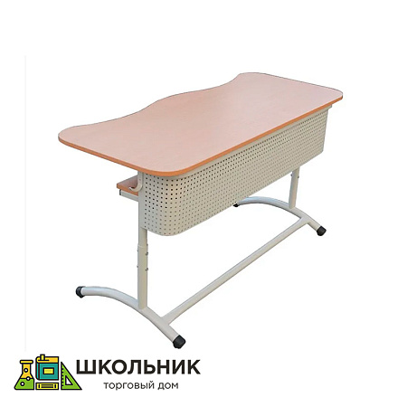 Стол ученический с полкой и экраном