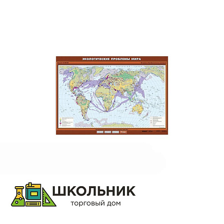 Учебная карта «Экологические проблемы мира» 100х140