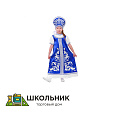 Русский костюм для девочки: платье с кокеткой, кокошник