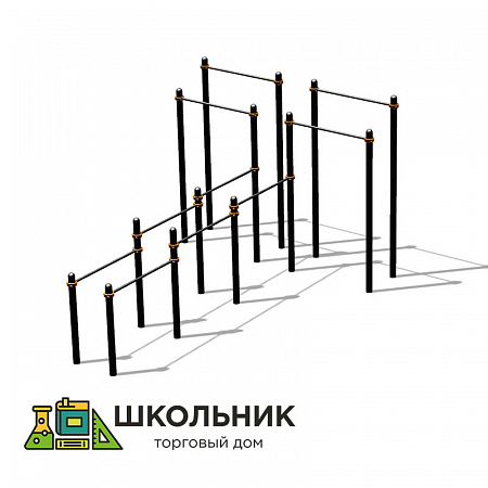 Комплекс тренировочный: турники и брусья разноуровневые