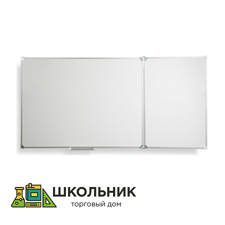Двухэлементная магнитная эмалированная школьная доска 2250х1000 (маркерная)