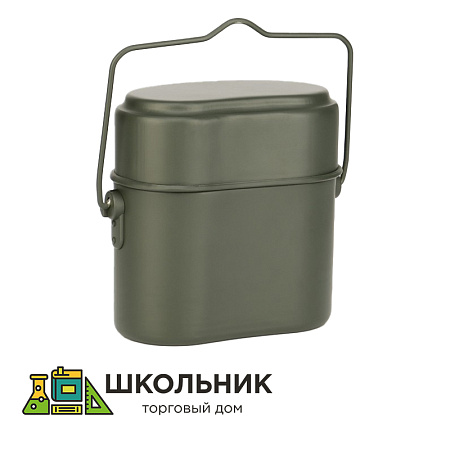 Котелок походный, зеленый