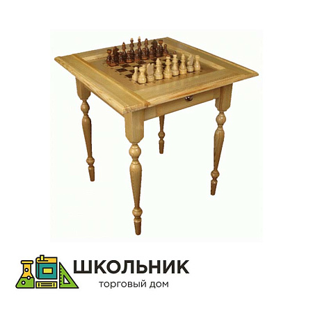 Шахматный стол с ящиком и с фигурами